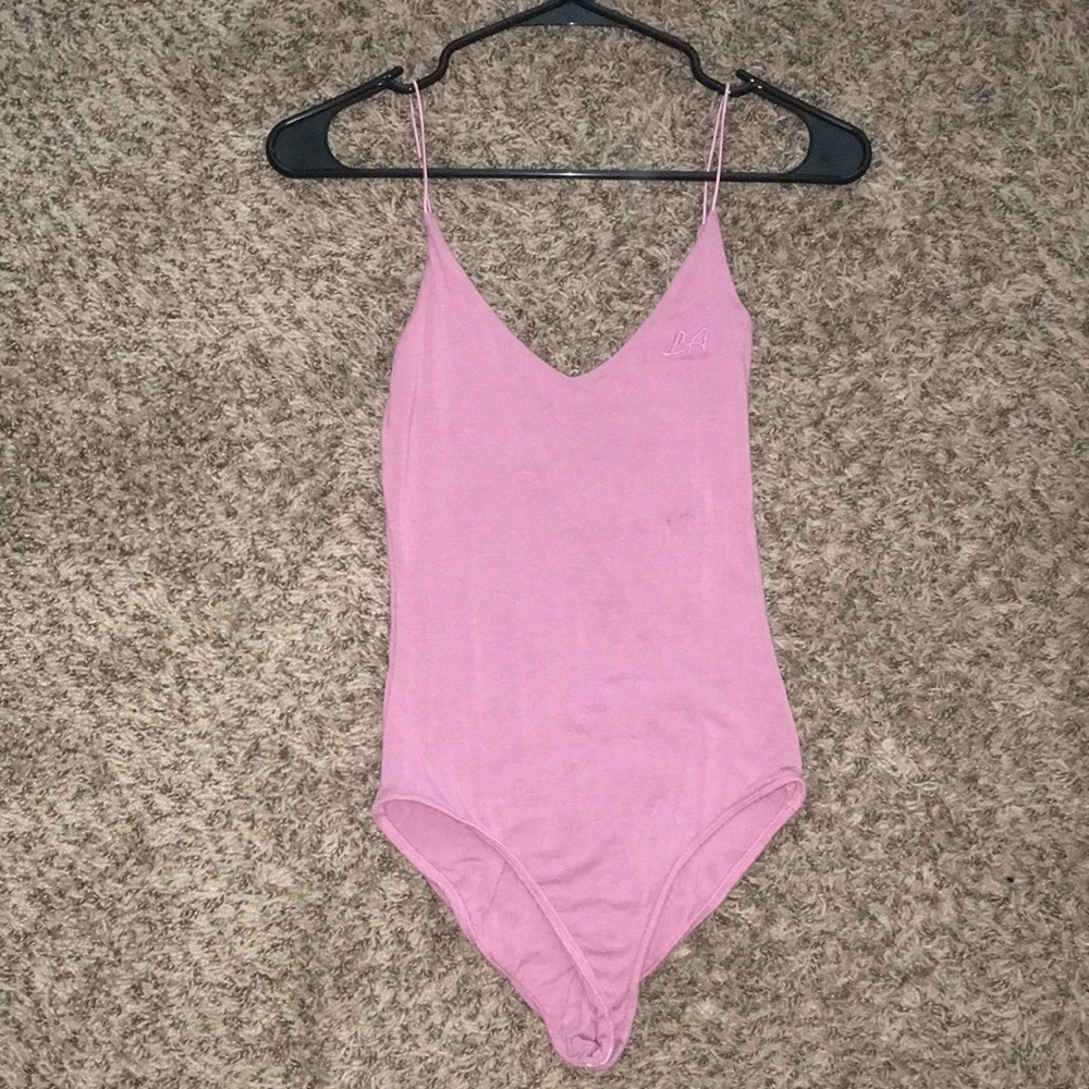 Pink one piece tank